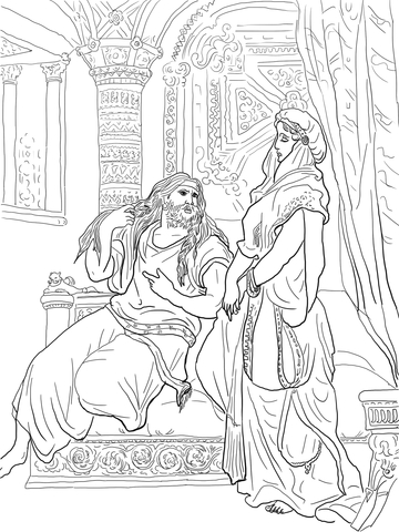 Samson And Delilah Coloring Page